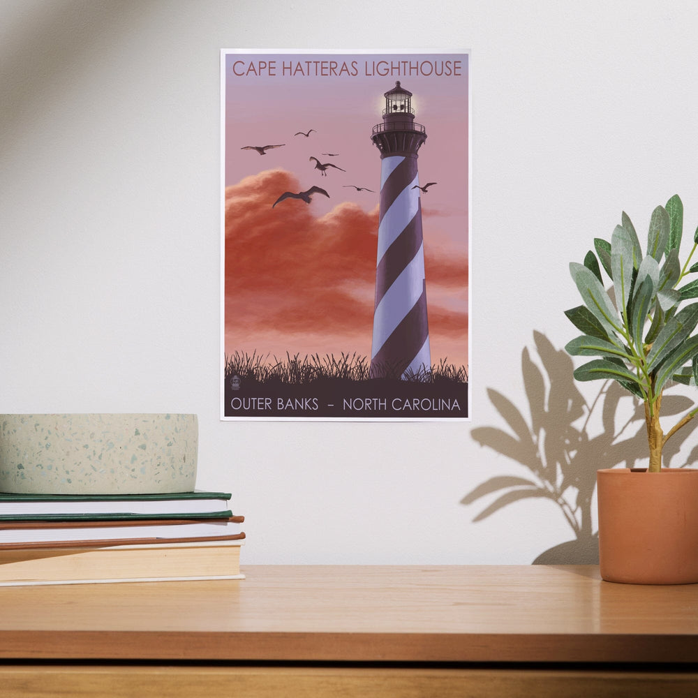 Outer Banks, North Carolina, Cape Hatteras Lighthouse, Sunrise, Art & Giclee Prints Art Lantern Press