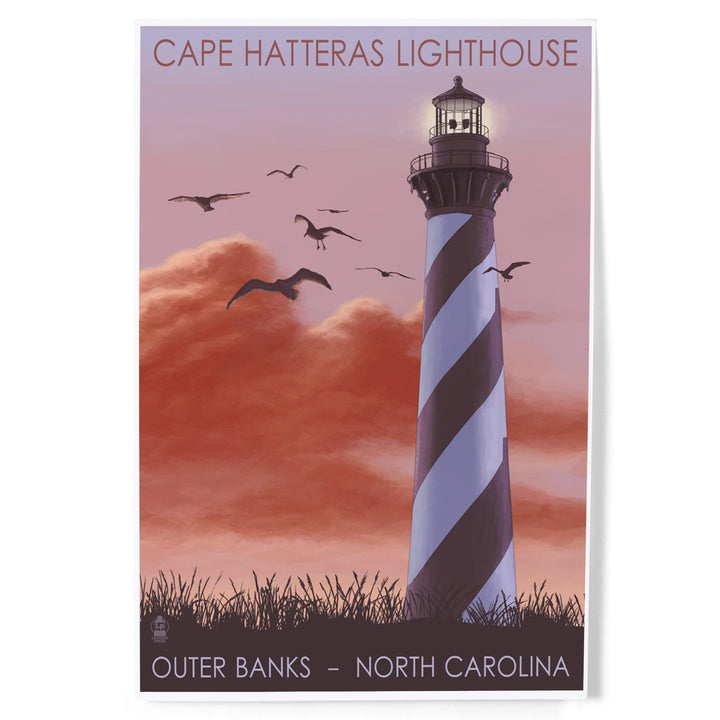 Outer Banks, North Carolina, Cape Hatteras Lighthouse, Sunrise, Art & Giclee Prints Art Lantern Press