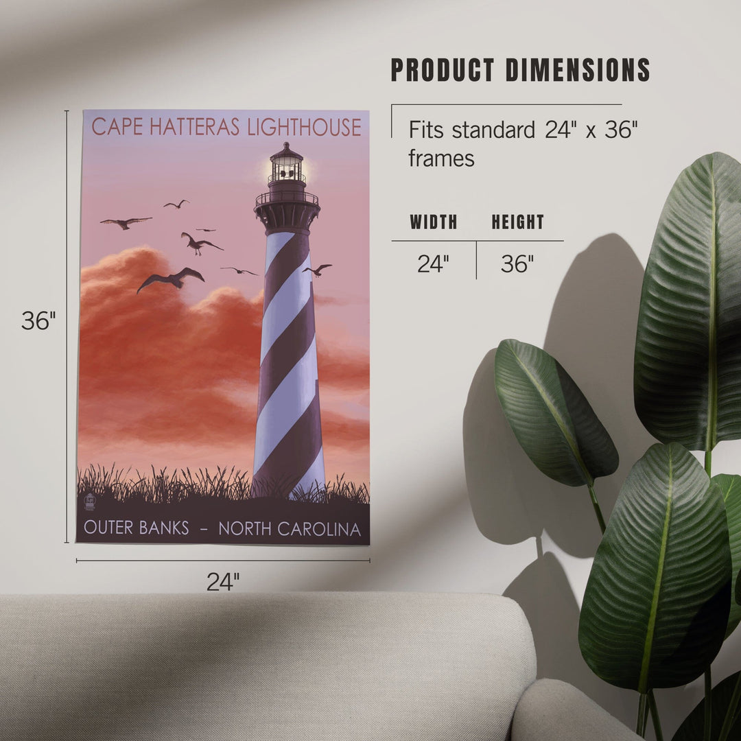 Outer Banks, North Carolina, Cape Hatteras Lighthouse, Sunrise, Art & Giclee Prints Art Lantern Press