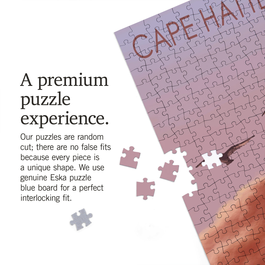 Outer Banks, North Carolina, Cape Hatteras Lighthouse, Sunrise, Jigsaw Puzzle Puzzle Lantern Press