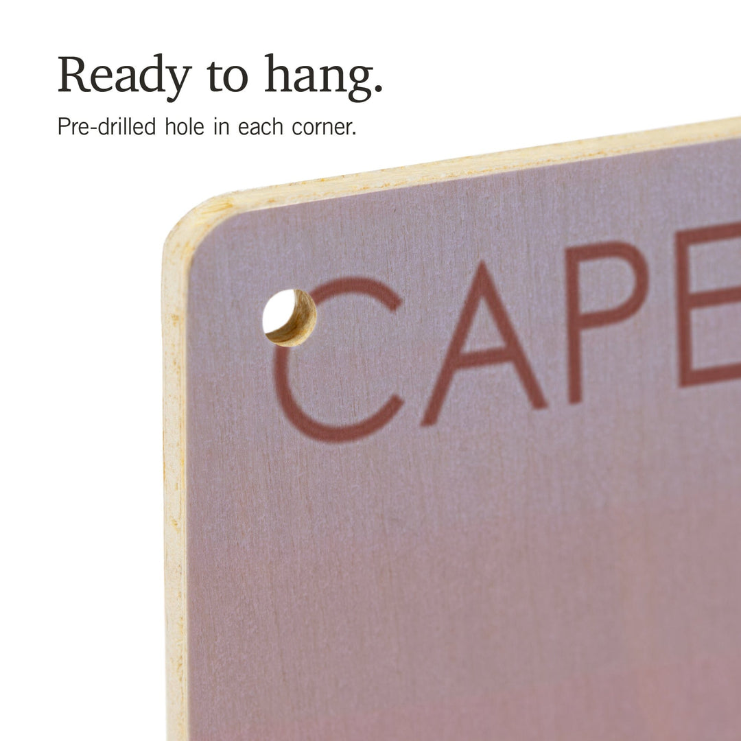 Outer Banks, North Carolina, Cape Hatteras Lighthouse, Sunrise, Lantern Press Artwork, Wood Signs and Postcards Wood Lantern Press