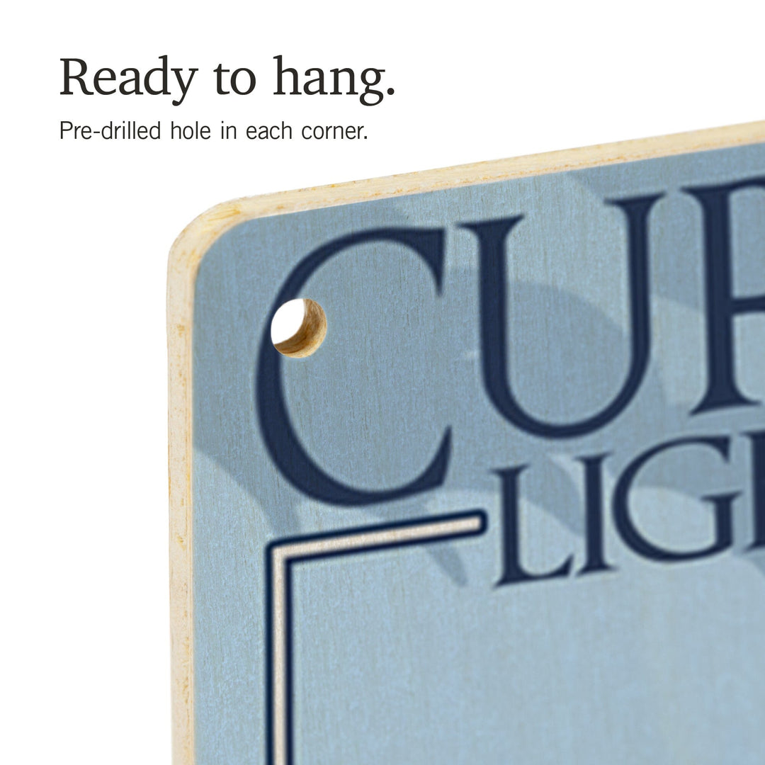 Outer Banks, North Carolina, Currituck Beach Lighthouse Day Scene, Lantern Press Artwork, Wood Signs and Postcards Wood Lantern Press