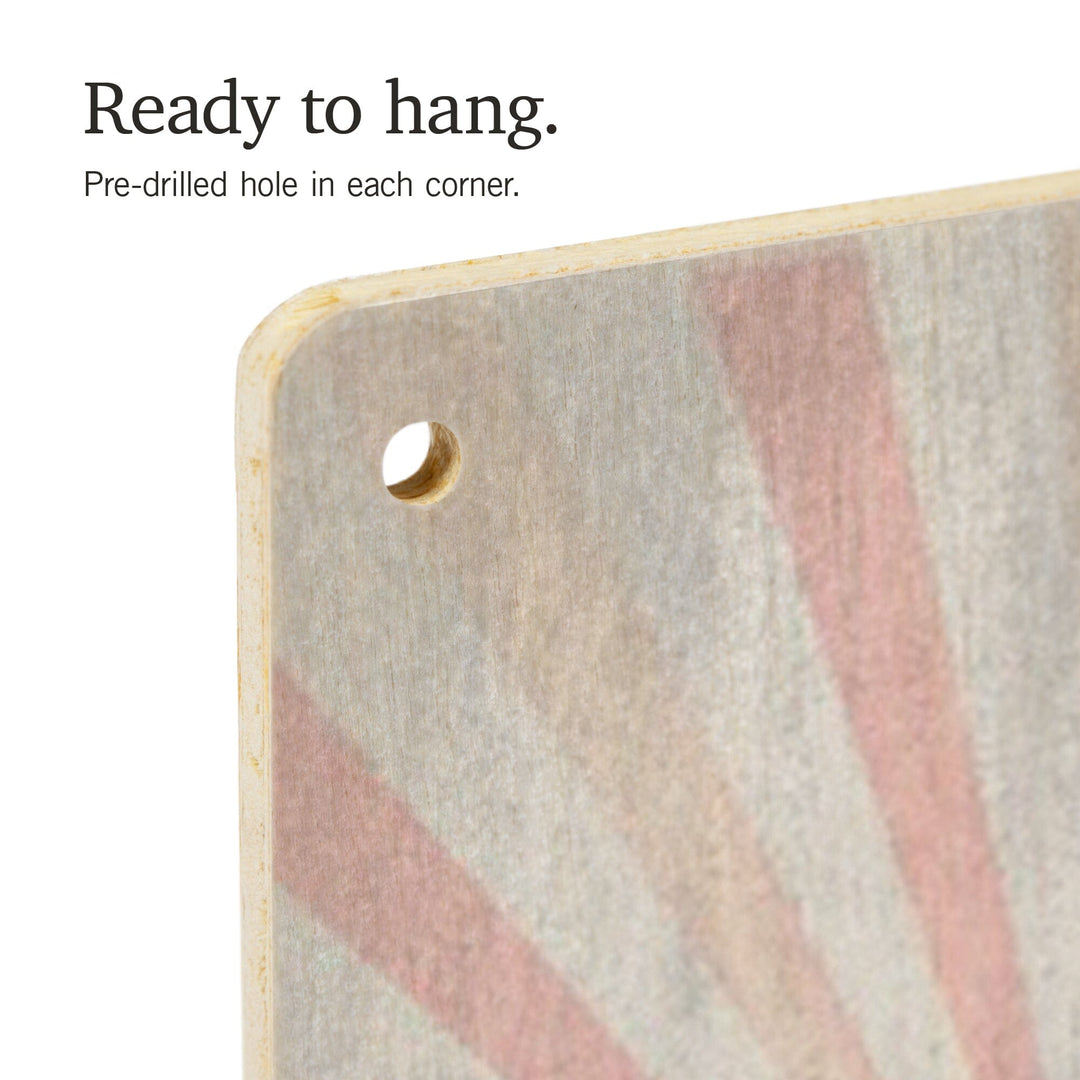 Outer Banks, North Carolina, Currituck Beach Lighthouse, Geometric Opacity, Lantern Press, Wood Signs and Postcards Wood Lantern Press