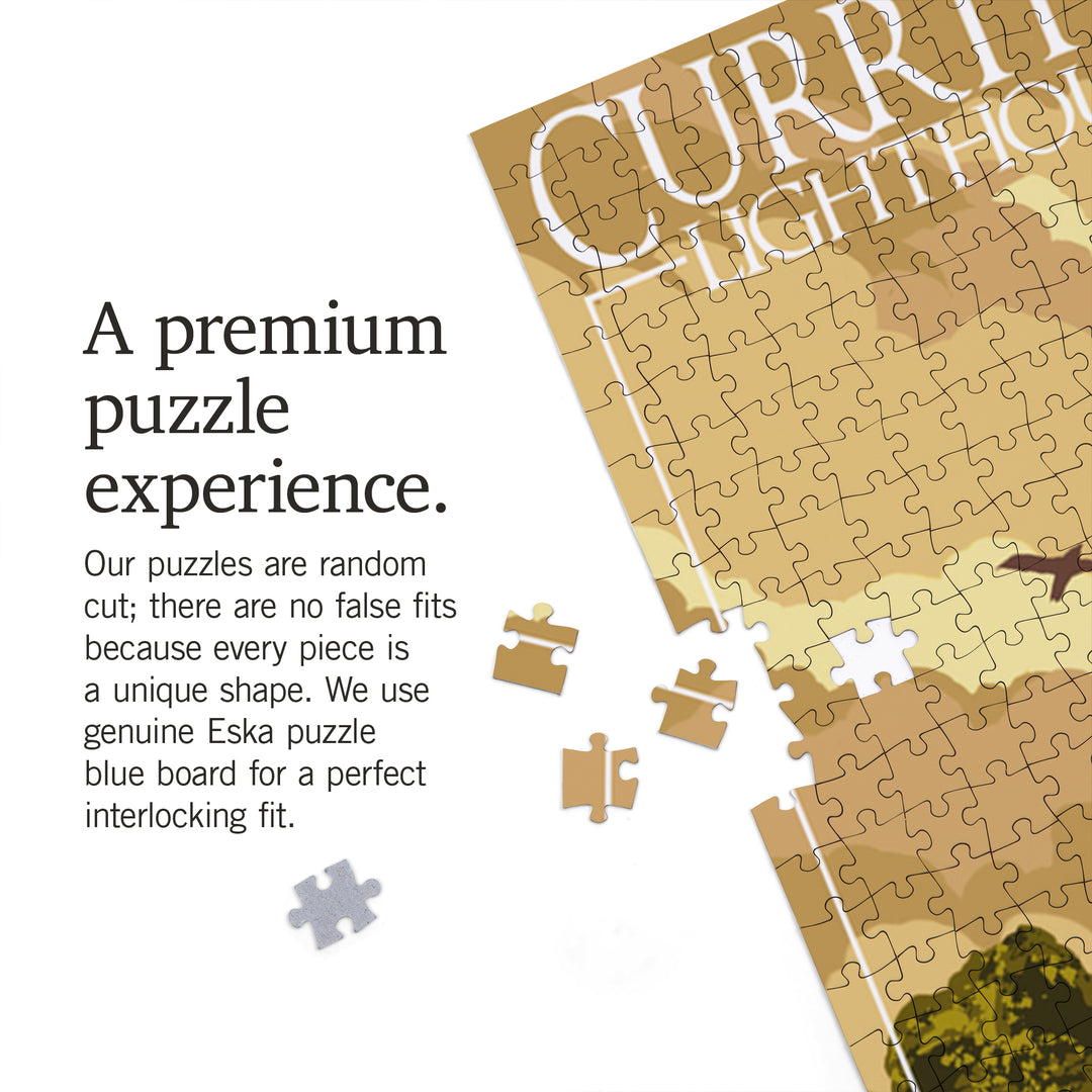 Outer Banks, North Carolina, Currituck Beach Lighthouse, Jigsaw Puzzle Puzzle Lantern Press