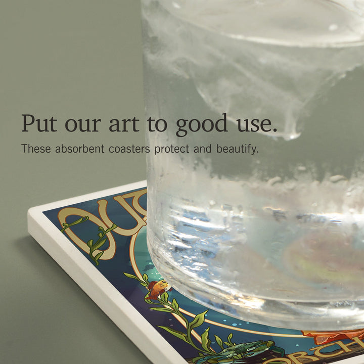 Outer Banks, North Carolina, Mermaid, Coasters Coasters Lantern Press