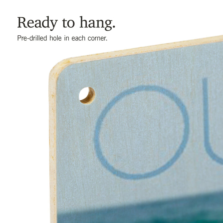 Outer Banks, North Carolina, Sea Turtles Hatching, Lantern Press Photography, Wood Signs and Postcards Wood Lantern Press