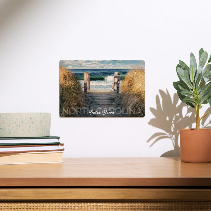 Outer Banks, North Carolina, Stairs to Beach, Lantern Press Photography, Wood Signs and Postcards Wood Lantern Press