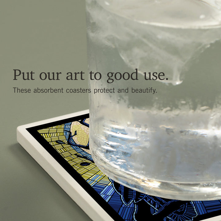 Owl, Paper Mosaic, Coasters Coasters Lantern Press