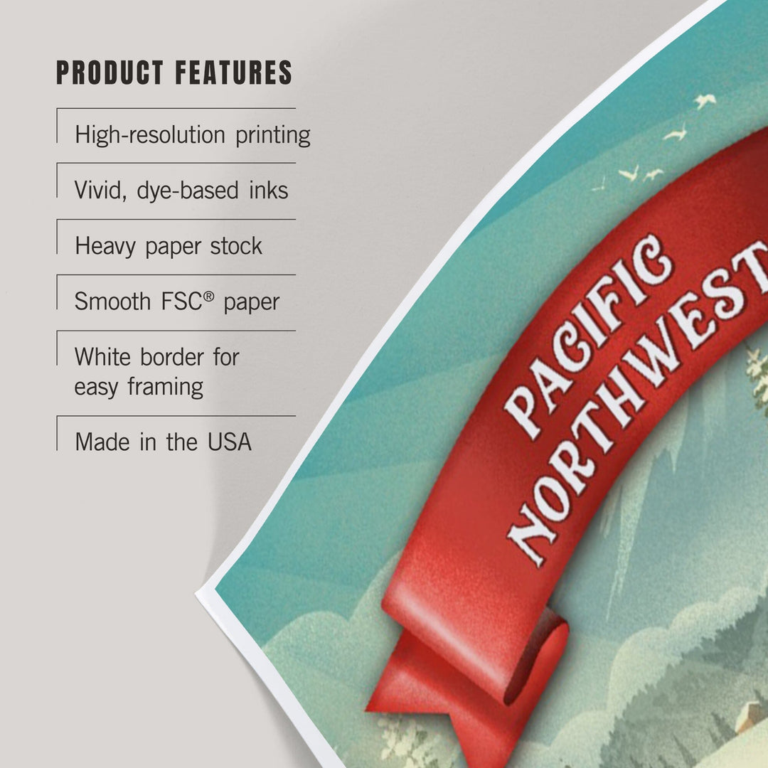 Pacific Northwest, Holiday Tradition, Art & Giclee Prints Art Lantern Press