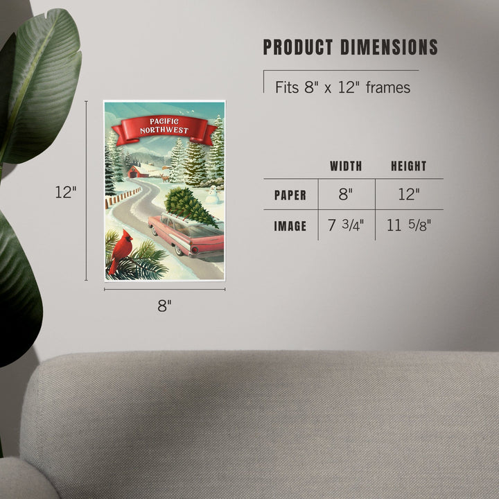 Pacific Northwest, Holiday Tradition, Art & Giclee Prints Art Lantern Press
