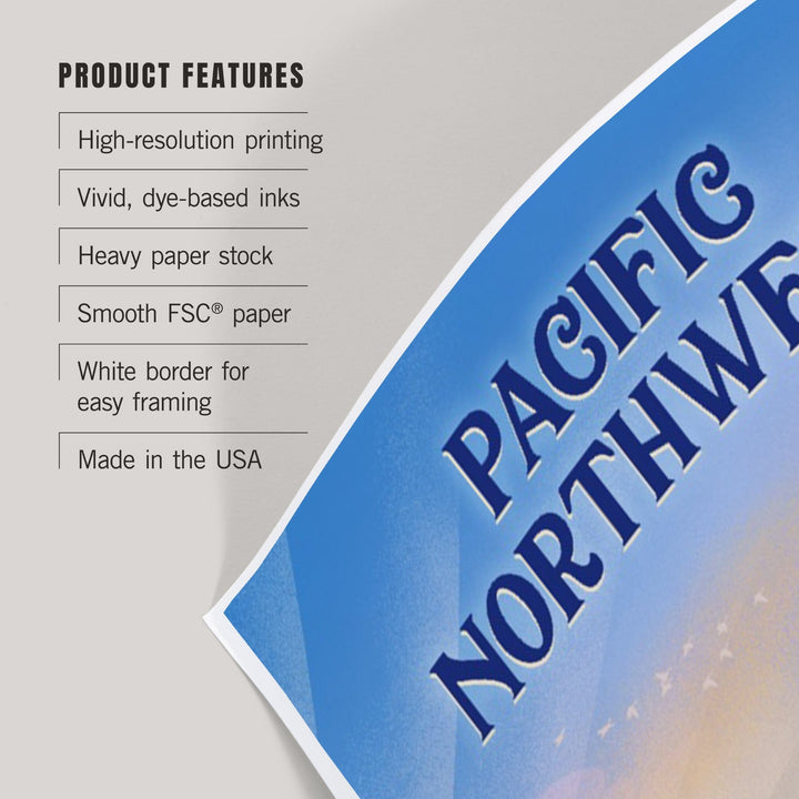 Pacific Northwest, Lithograph, Bear Family in Field, Art & Giclee Prints Art Lantern Press