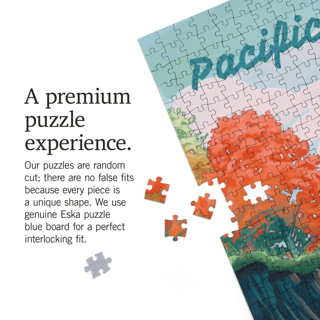 Pacific Northwest, Seek Adventure, River Rafting, Jigsaw Puzzle Puzzle Lantern Press