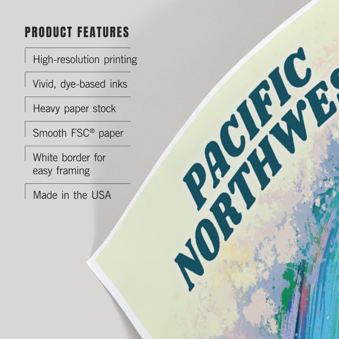 Pacific Northwest, Vitamin Sea, Coastal Series, Surfer Girl, Art & Giclee Prints Art Lantern Press