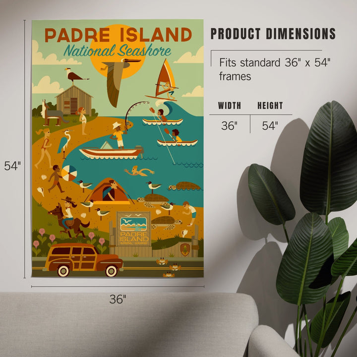 Padre Island National Seashore, Texas, Geometric, Art & Giclee Prints Art Lantern Press