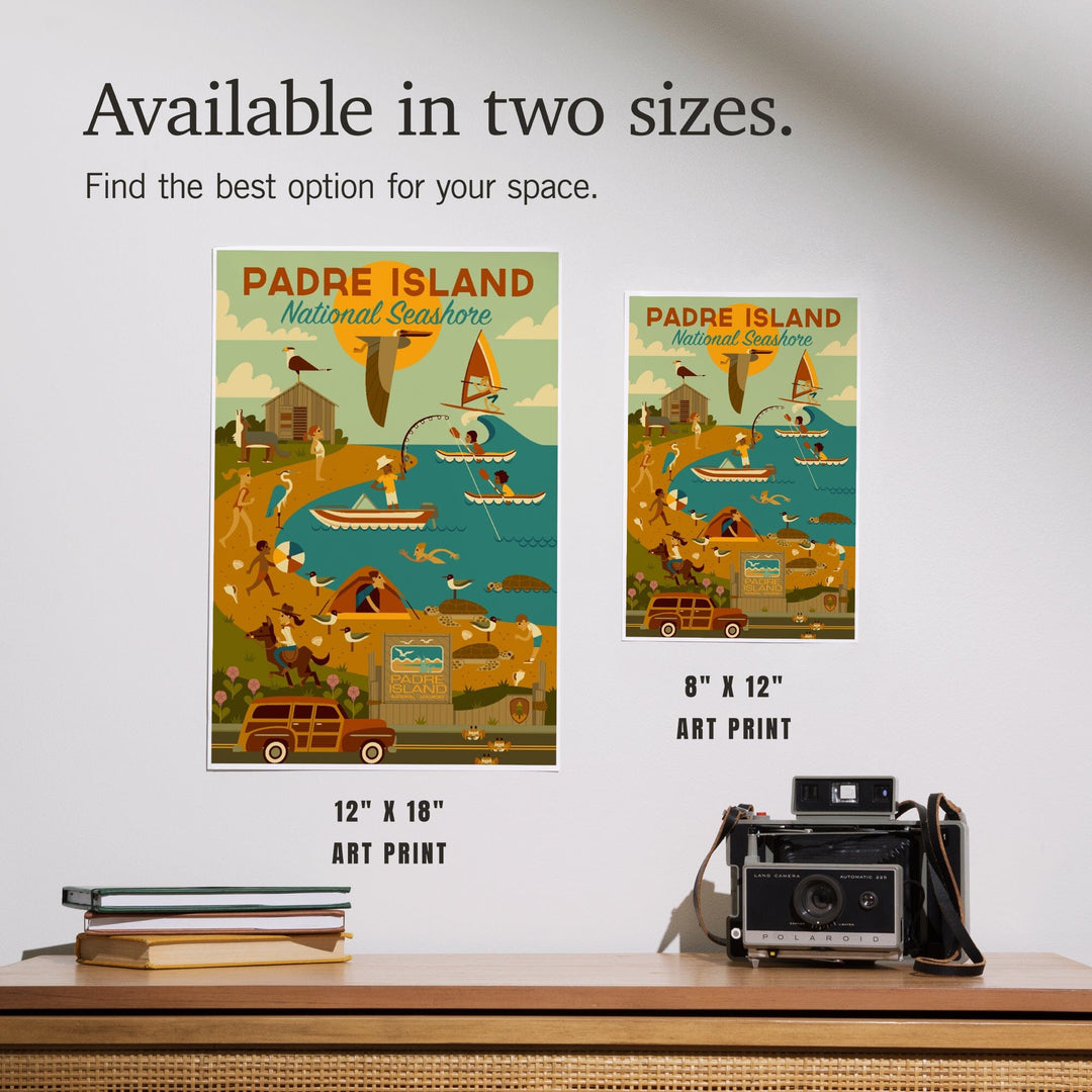 Padre Island National Seashore, Texas, Geometric, Art & Giclee Prints Art Lantern Press