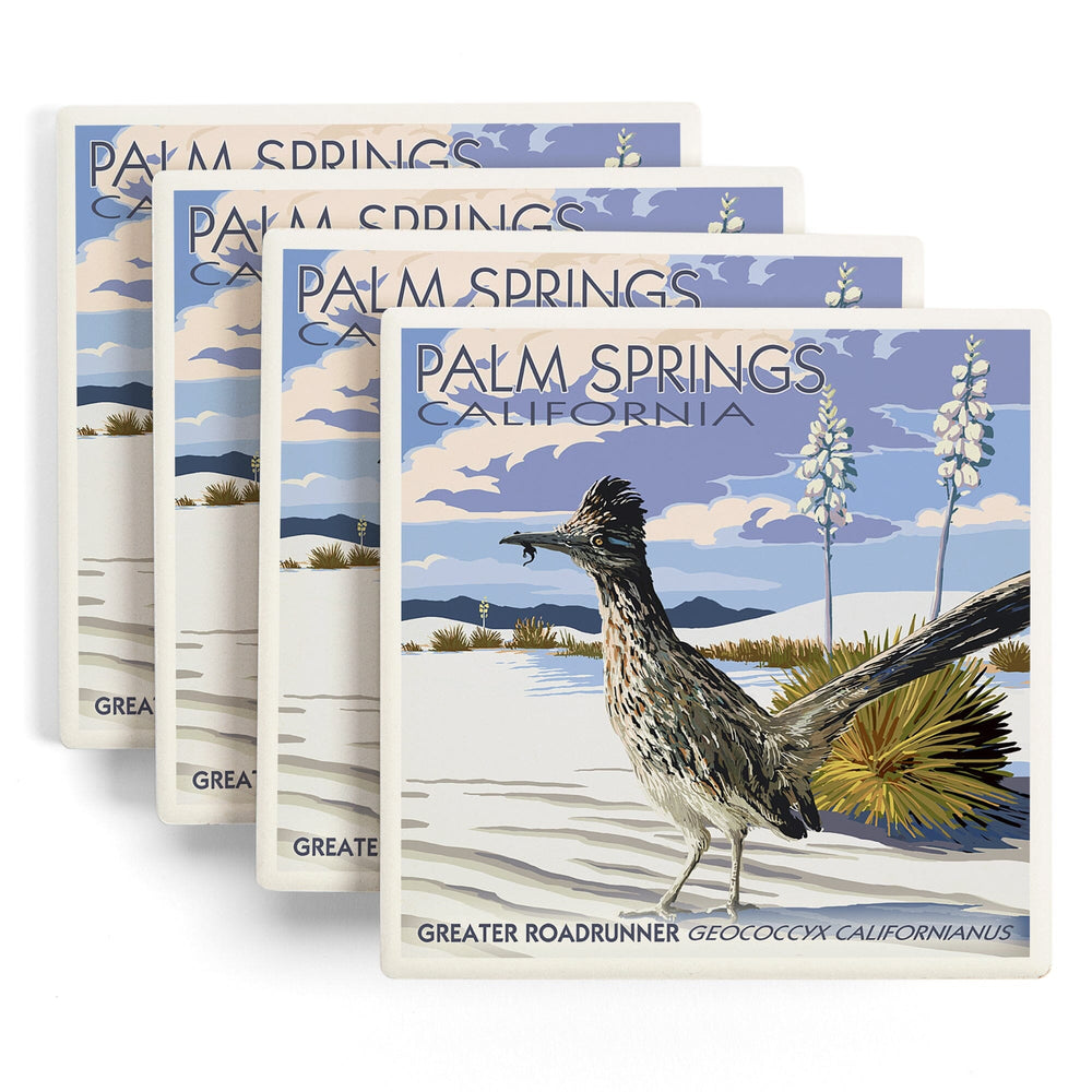 Palm Springs, California, Bird Scene, Coasters Coasters Lantern Press