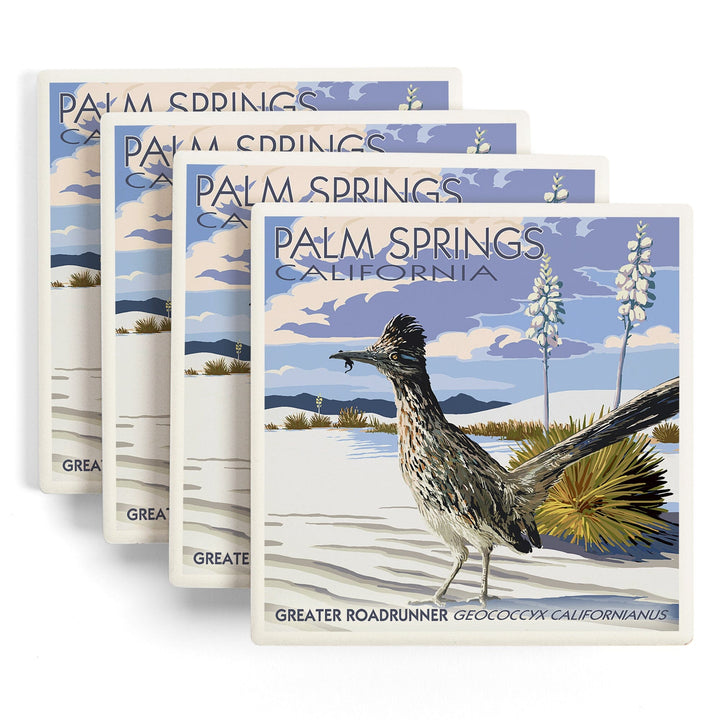 Palm Springs, California, Bird Scene, Coasters Coasters Lantern Press