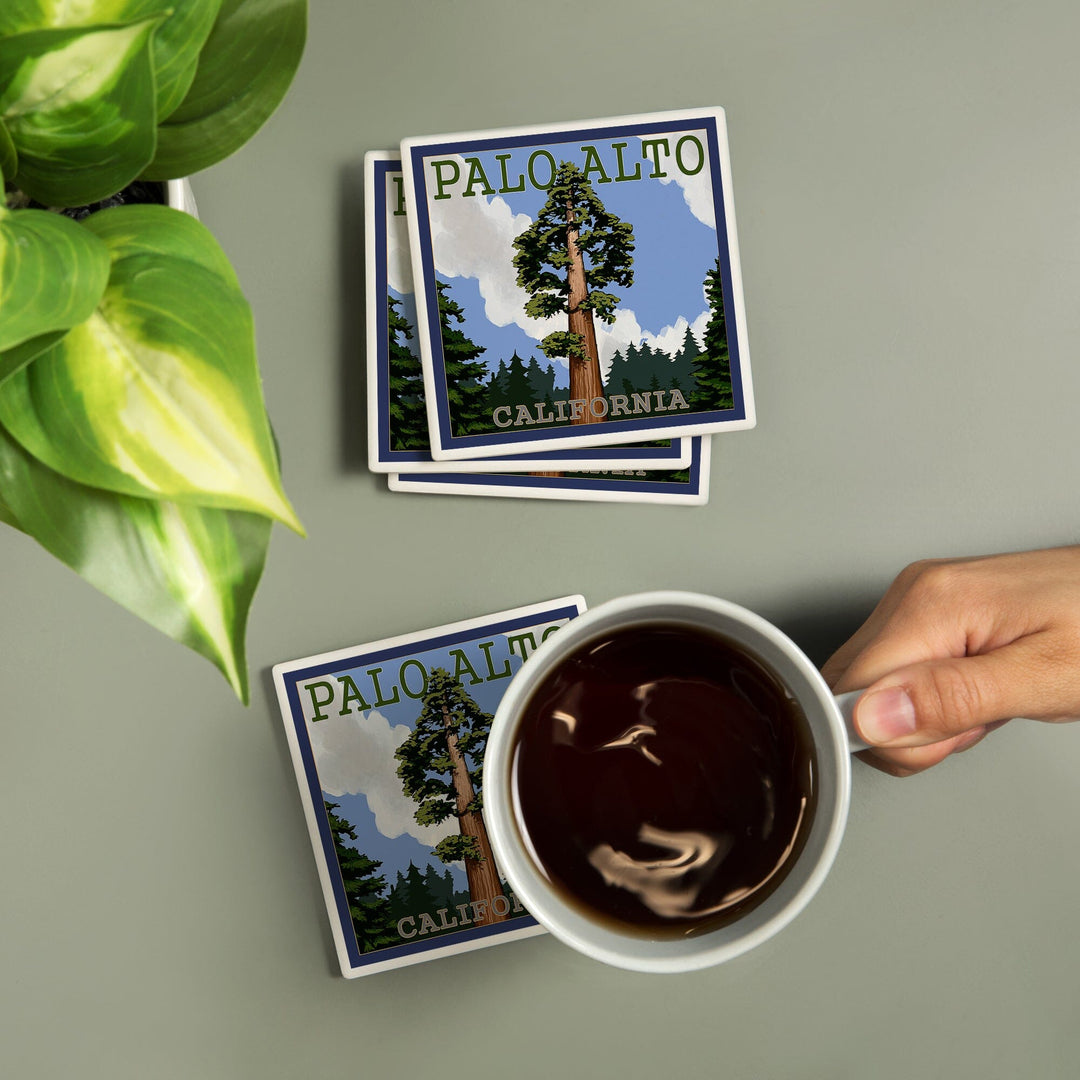 Palo Alto, California, California Redwoods, Coasters Coasters Lantern Press