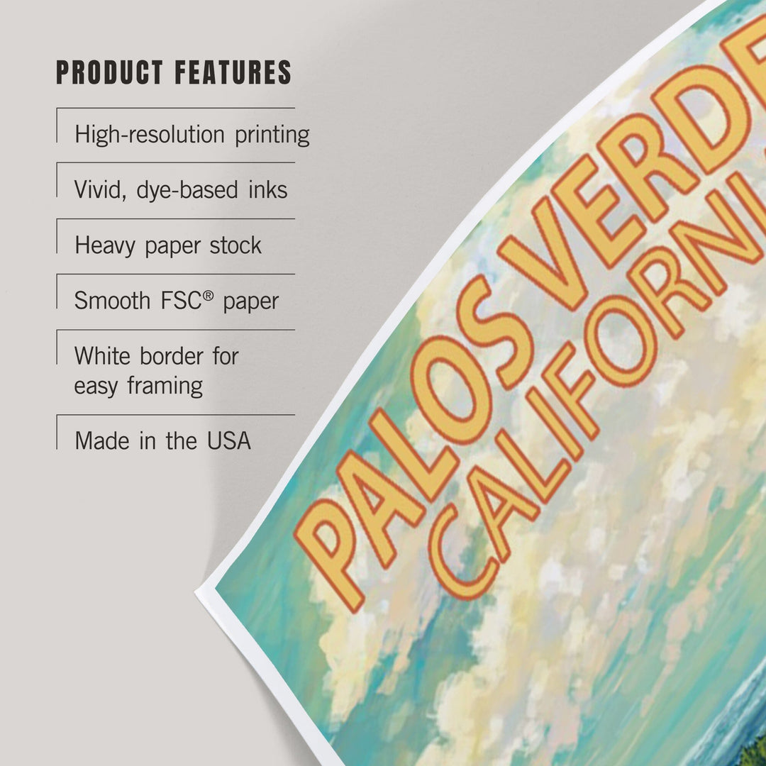 Palos Verdes, California, Camper Van, Art & Giclee Prints Art Lantern Press