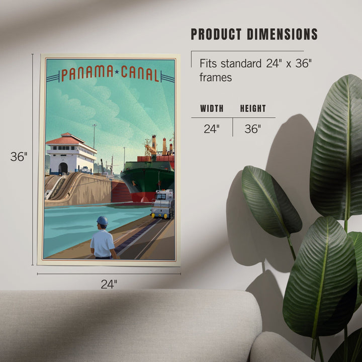 Panama Canal, Litho, Art & Giclee Prints Art Lantern Press