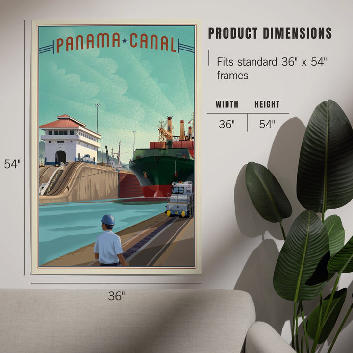 Panama Canal, Litho, Art & Giclee Prints Art Lantern Press