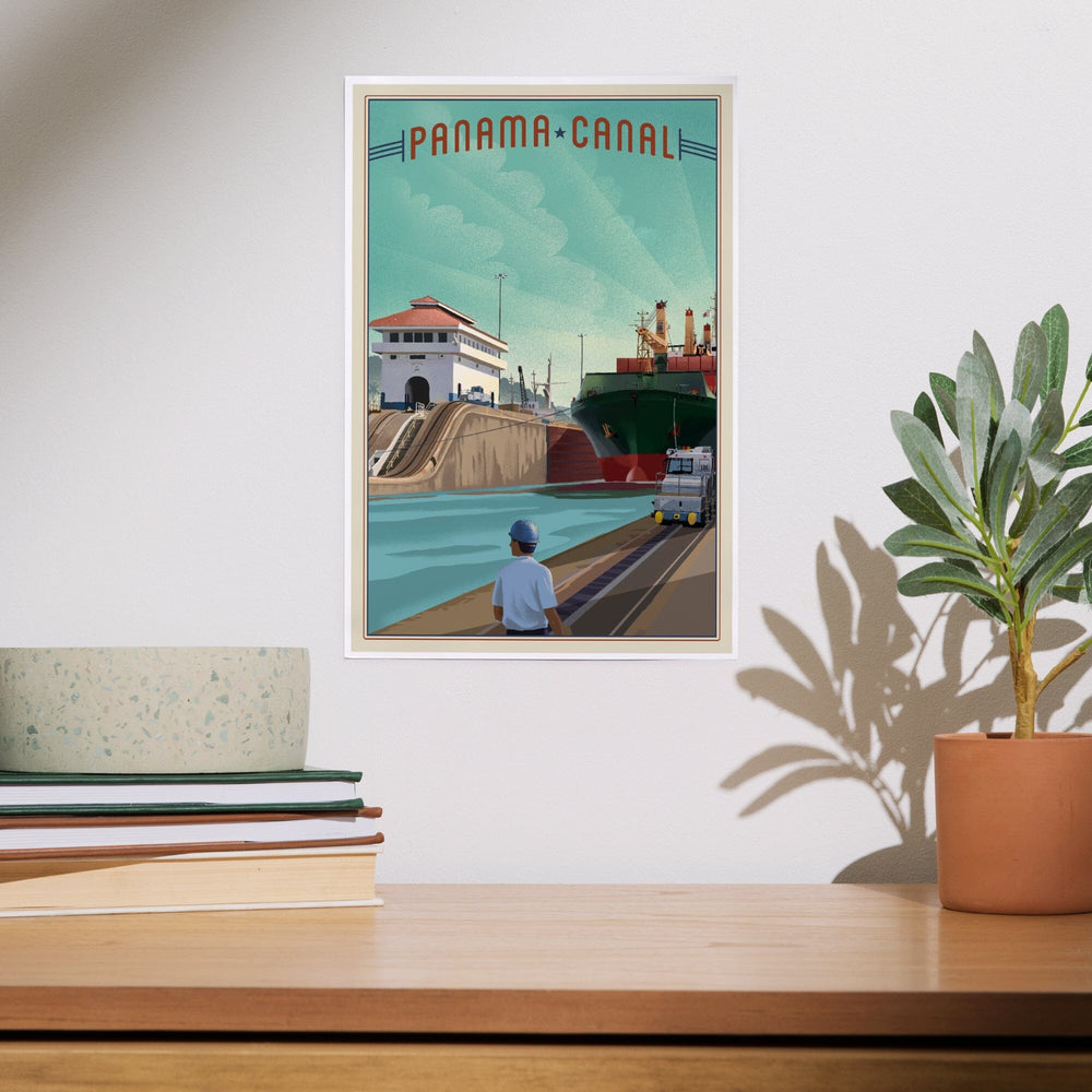 Panama Canal, Litho, Art & Giclee Prints Art Lantern Press