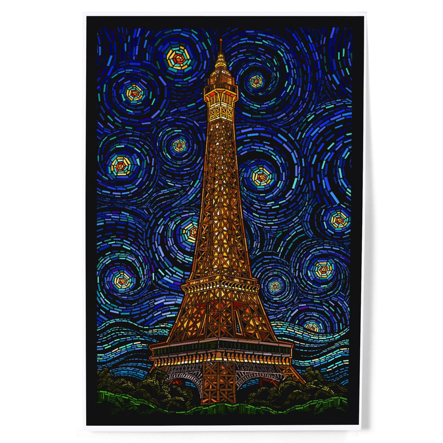 Paris, France, Eiffel Tower Mosaic, Art & Giclee Prints Art Lantern Press