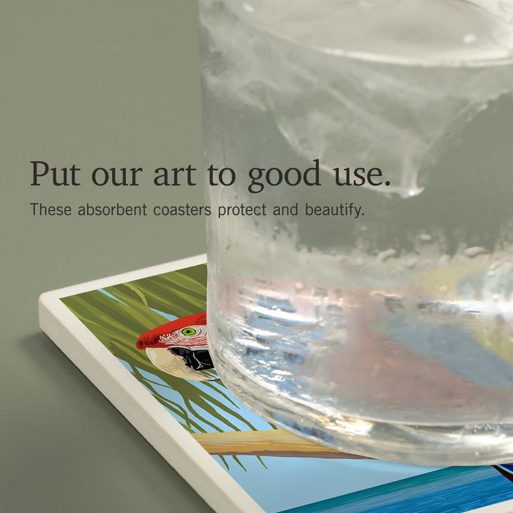 Parrots, Coasters Coasters Lantern Press