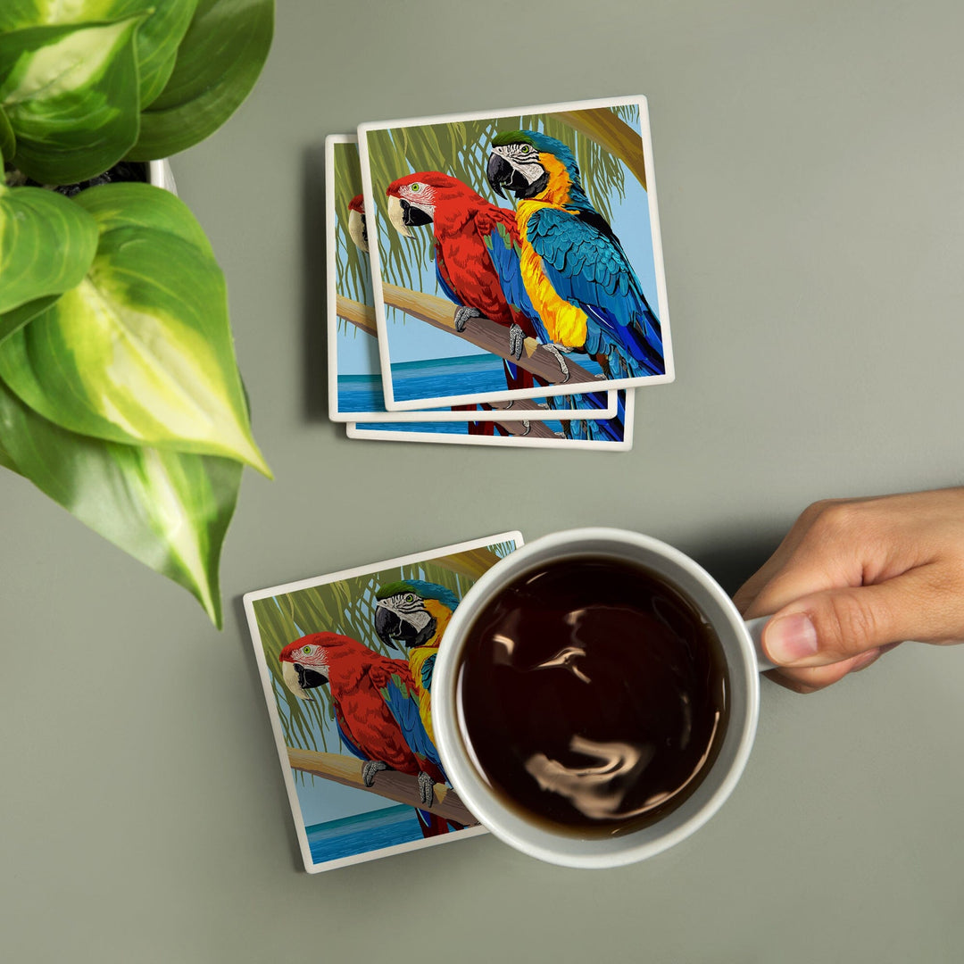 Parrots, Coasters Coasters Lantern Press