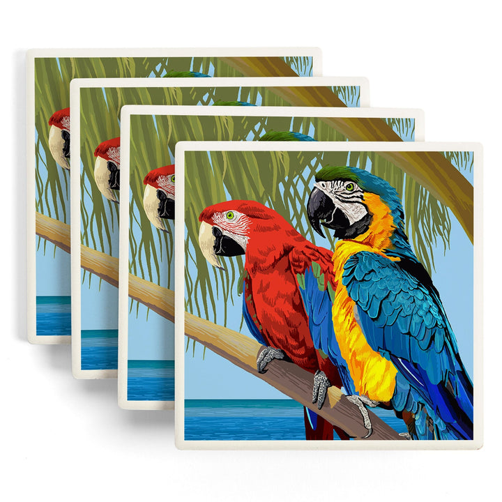 Parrots, Coasters Coasters Lantern Press