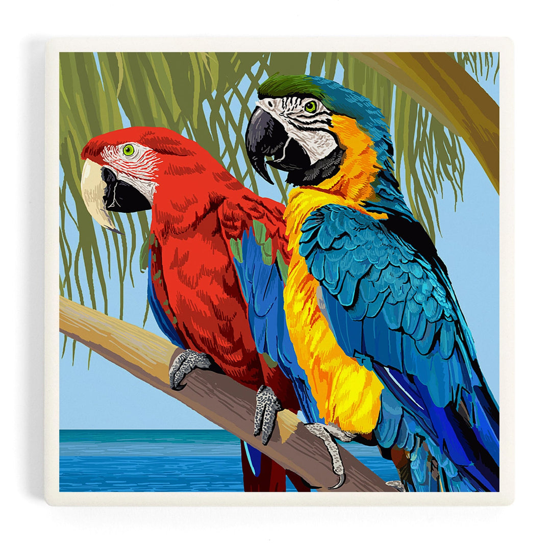 Parrots, Coasters Coasters Lantern Press Coaster