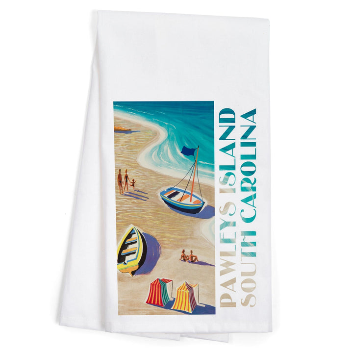 Pawleys Island, South Carolina, Beach Scene, Organic Cotton Kitchen Tea Towels Kitchen Lantern Press