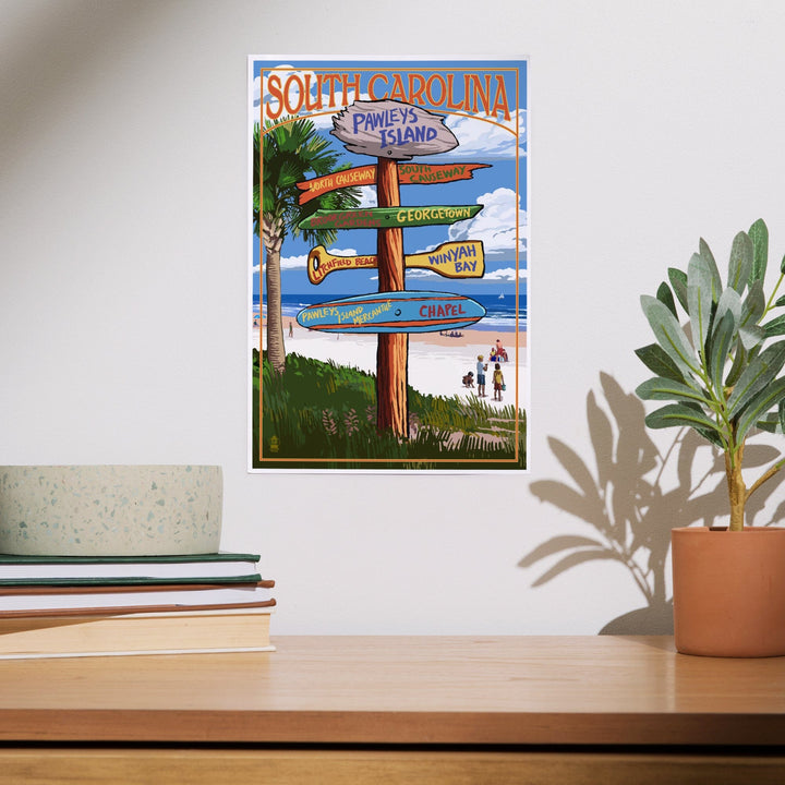 Pawleys Island, South Carolina, Destinations Sign, Art & Giclee Prints Art Lantern Press