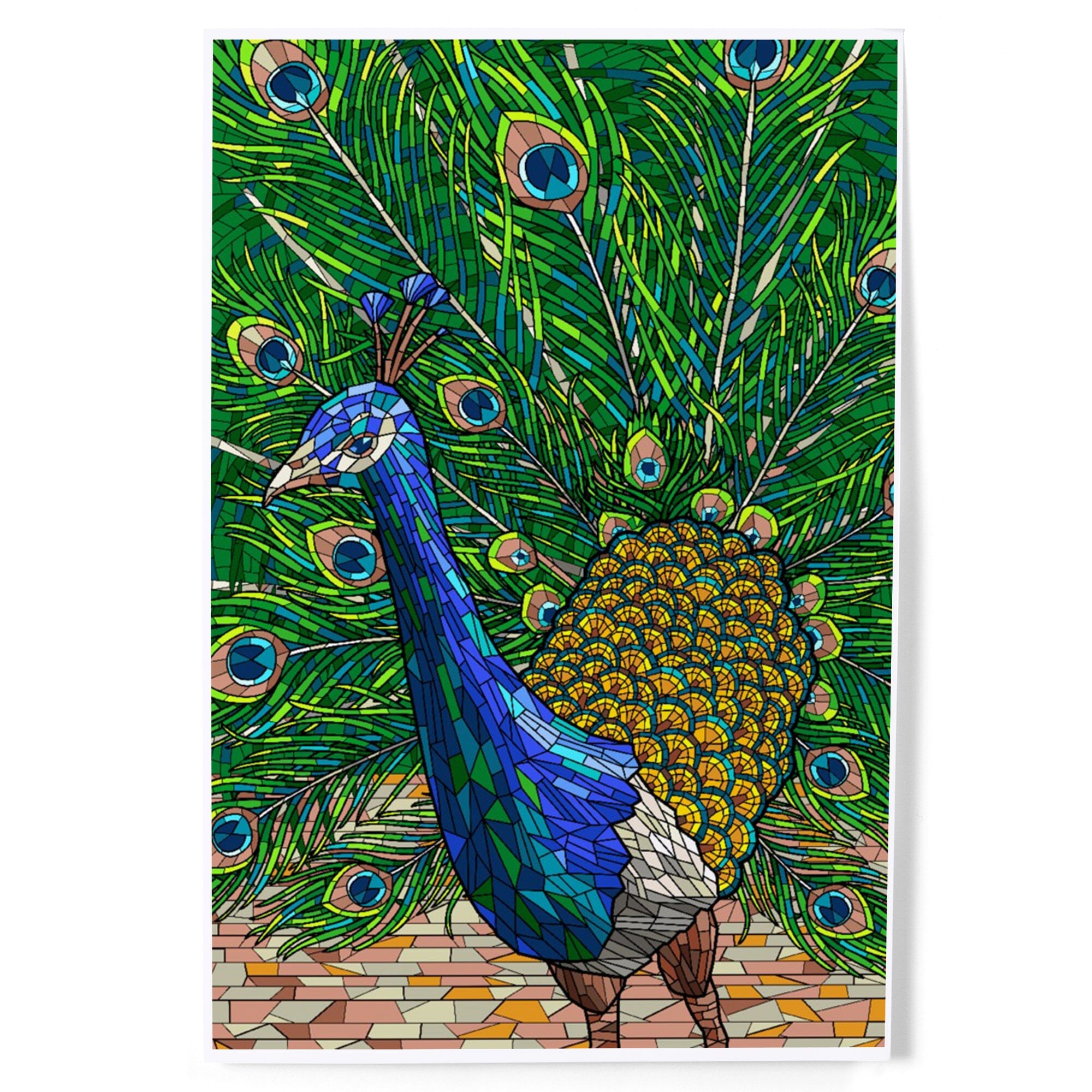 Peacock, Mosaic art prints, metal signs – Lantern Press peacock-mosaic-art-prints-metal-signs-lantern-press