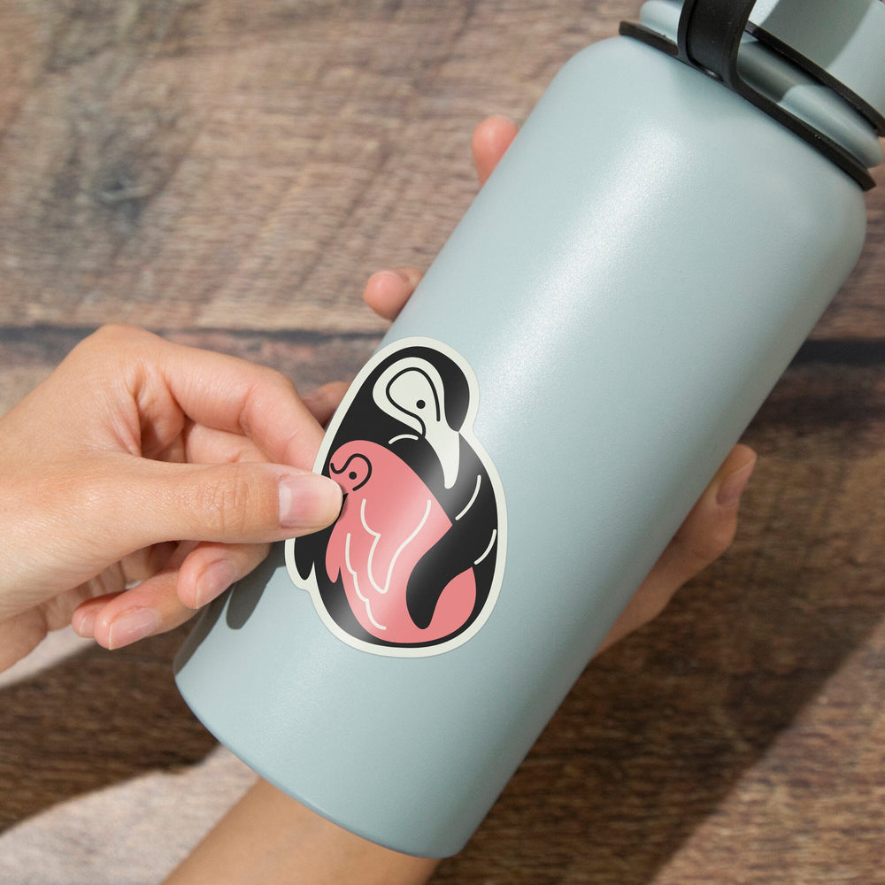 Penguin, Animal Families Collection, Contour, Lantern Press Artwork, Vinyl Sticker Sticker Lantern Press