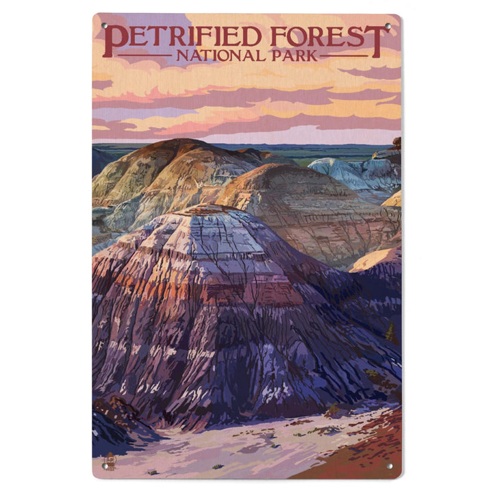 Petrified Forest National Park, Arizona, Chinle Formation, Lantern Press Artwork, Wood Signs and Postcards Wood Lantern Press