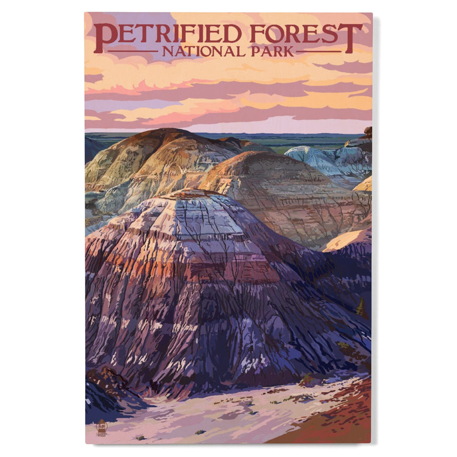 Petrified Forest National Park, Arizona, Chinle Formation, Lantern Press Artwork, Wood Signs and Postcards Wood Lantern Press