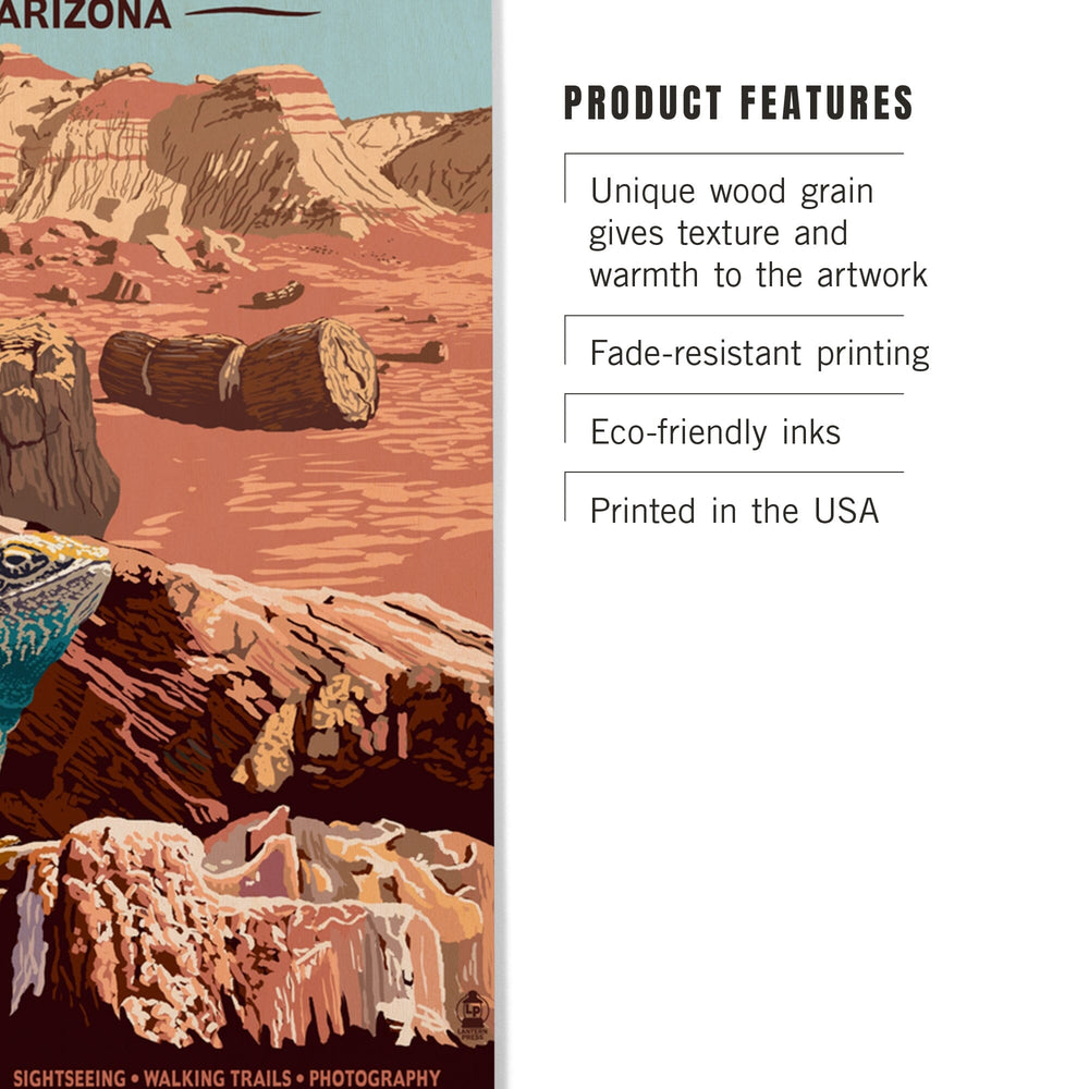 Petrified Forest National Park, Arizona, Lantern Press Artwork, Wood Signs and Postcards Wood Lantern Press