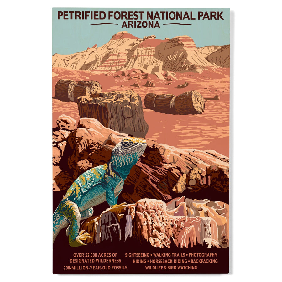 Petrified Forest National Park, Arizona, Lantern Press Artwork, Wood Signs and Postcards Wood Lantern Press