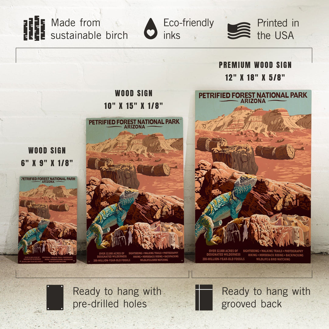 Petrified Forest National Park, Arizona, Lantern Press Artwork, Wood Signs and Postcards Wood Lantern Press