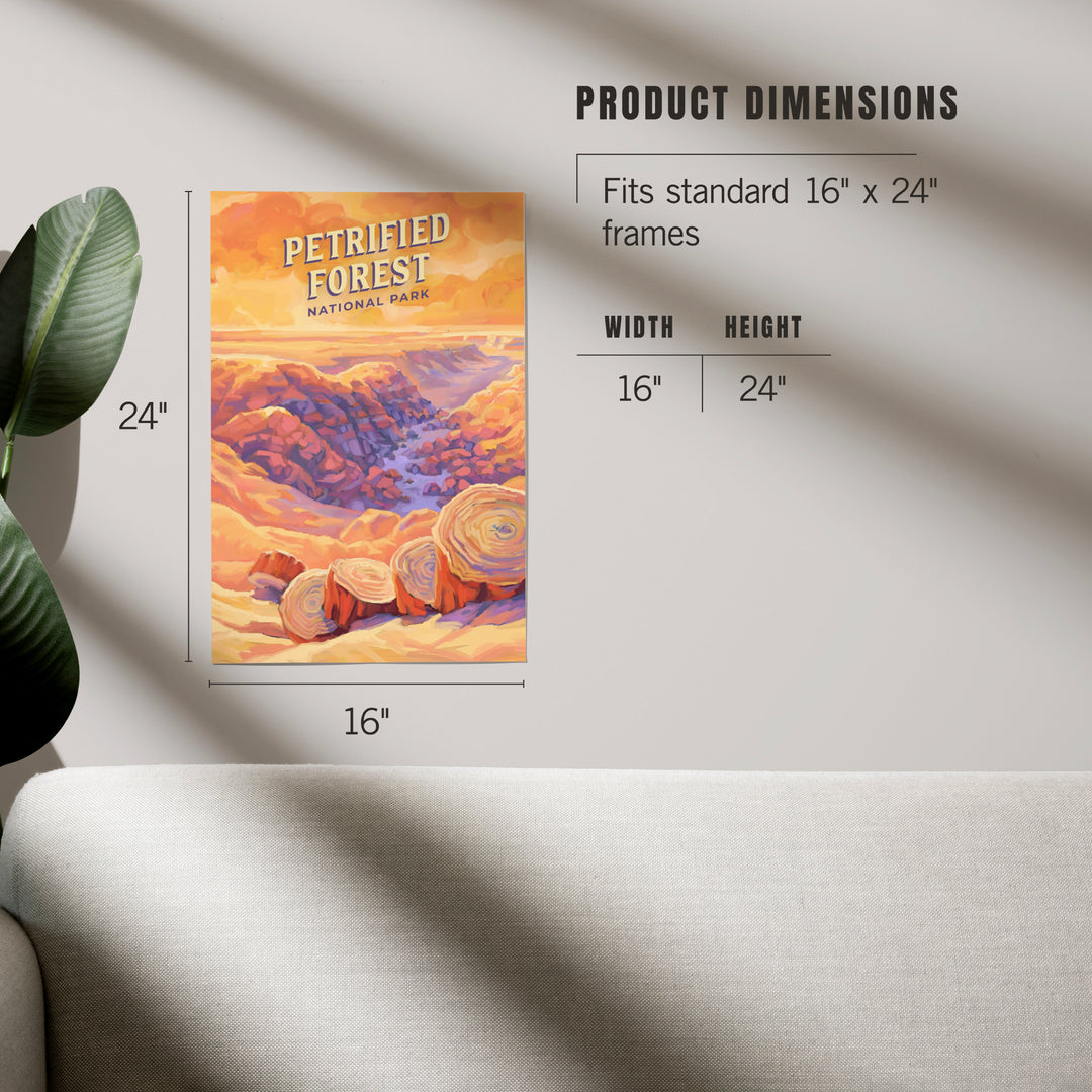 Petrified Forest National Park, Arizona, Oil Painting, Art & Giclee Prints Art Lantern Press