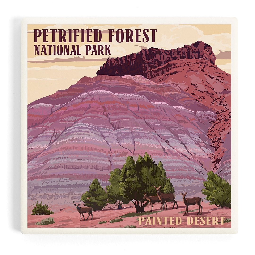 Petrified Forest National Park, Arizona, Painted Desert, Coasters Coasters Lantern Press