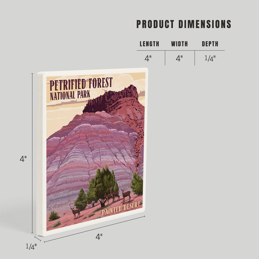 Petrified Forest National Park, Arizona, Painted Desert, Coasters Coasters Lantern Press