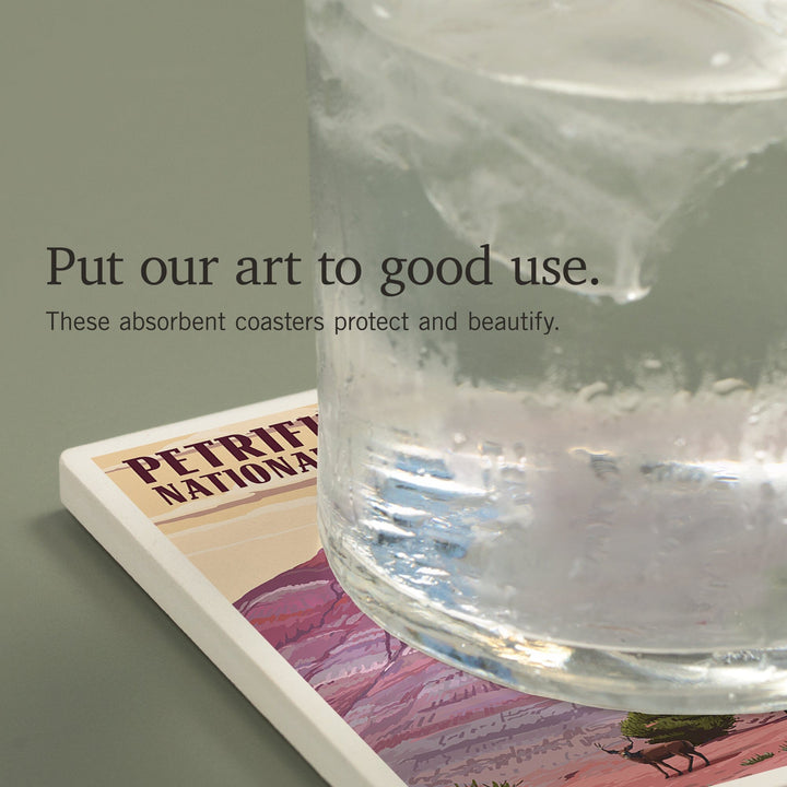 Petrified Forest National Park, Arizona, Painted Desert, Coasters Coasters Lantern Press