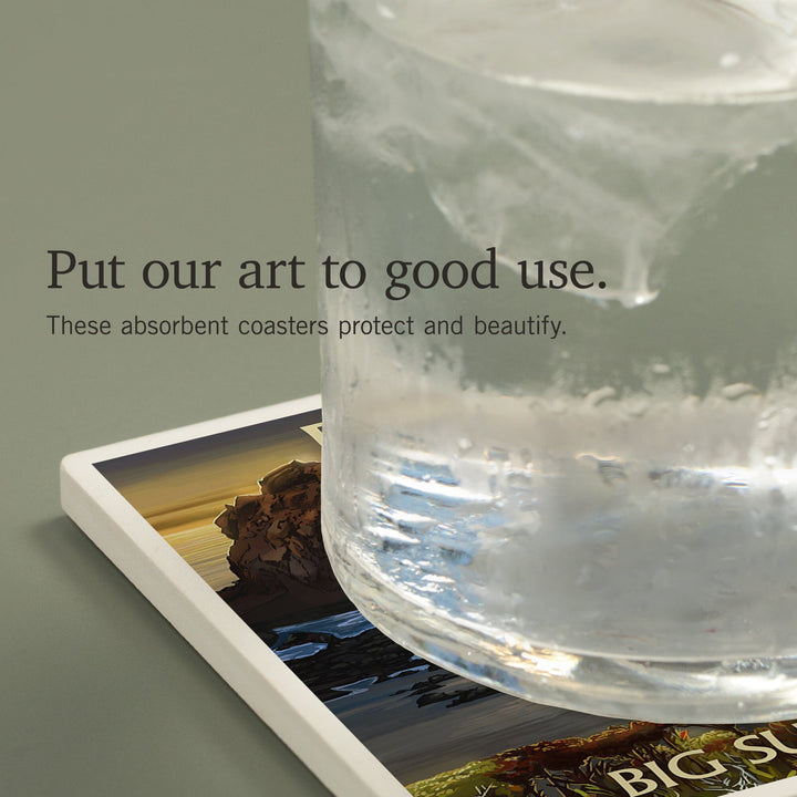 Pfeiffer Beach, California, Coasters Coasters Lantern Press