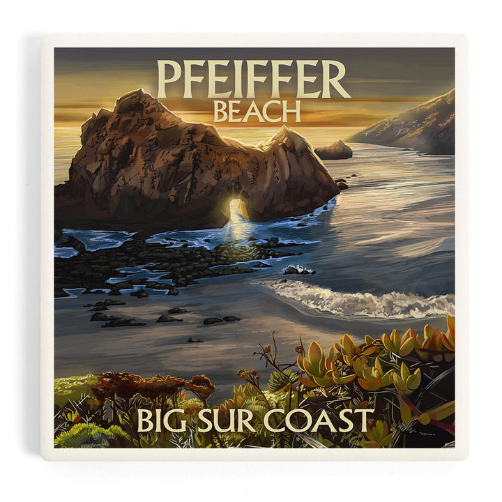 Pfeiffer Beach, California, Coasters Coasters Lantern Press Coaster