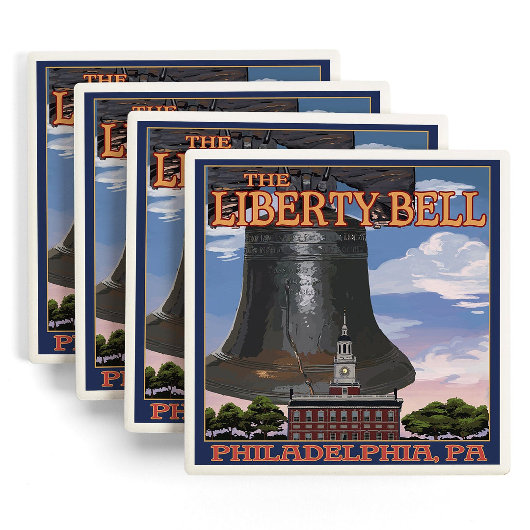 Philadelphia, Pennsylvania, Independence Hall and Liberty Bell, Coasters Coasters Lantern Press