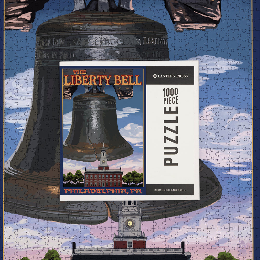 Philadelphia, Pennsylvania, Independence Hall and Liberty Bell, Jigsaw Puzzle Puzzle Lantern Press