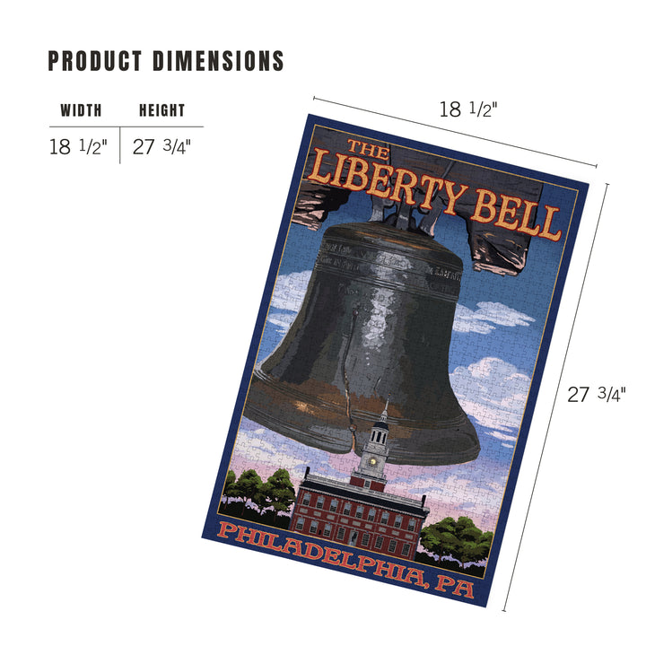 Philadelphia, Pennsylvania, Independence Hall and Liberty Bell, Jigsaw Puzzle Puzzle Lantern Press
