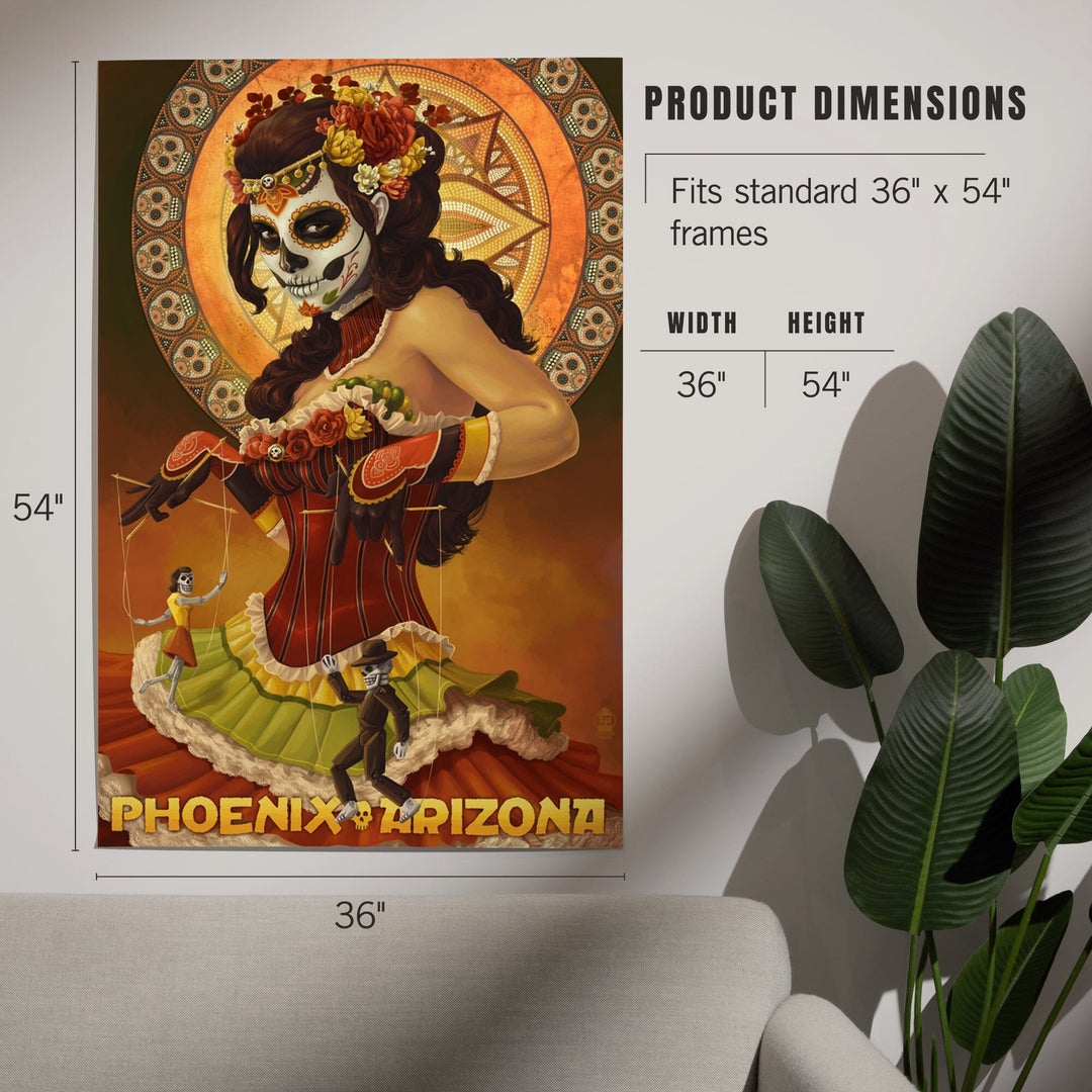 Phoenix, Arizona, Day of the Dead Marionettes, Art & Giclee Prints Art Lantern Press